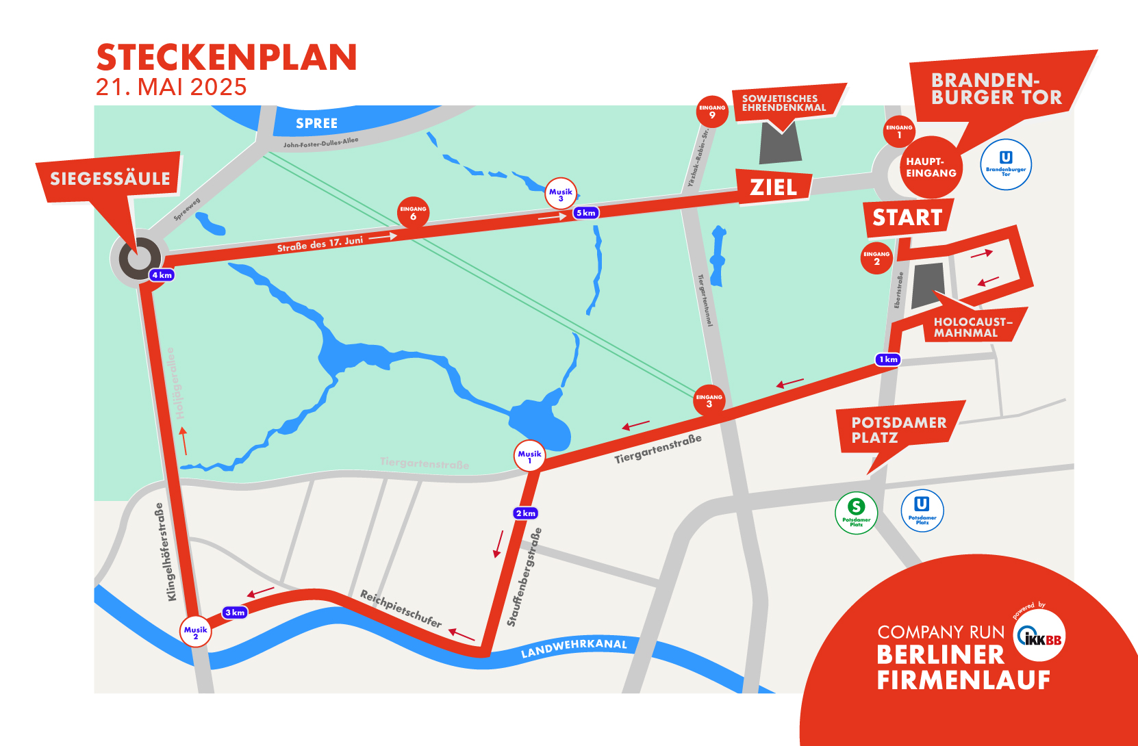 Berliner Firmenlauf Laufstrecke