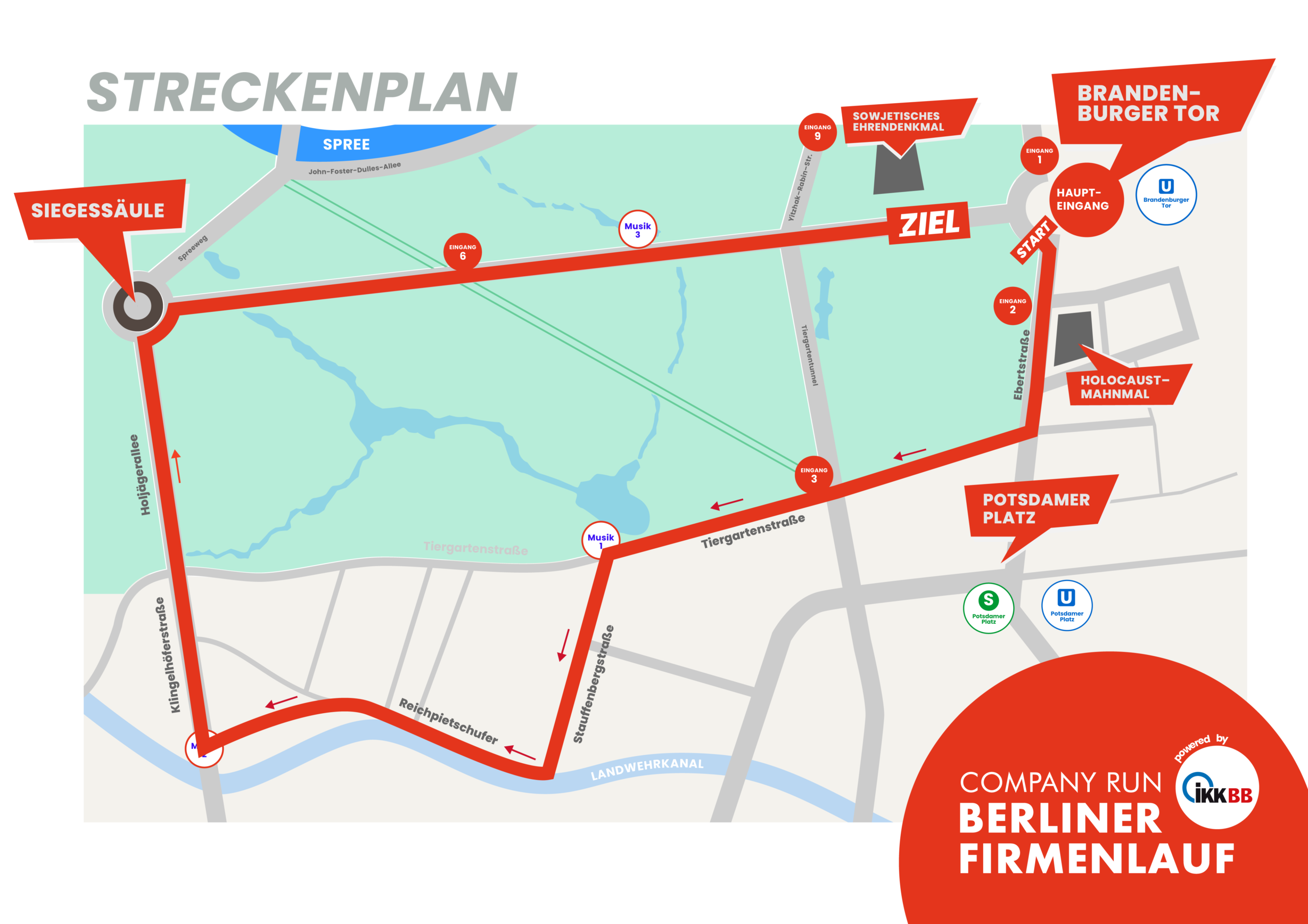 Berliner Firmenlauf Laufstrecke